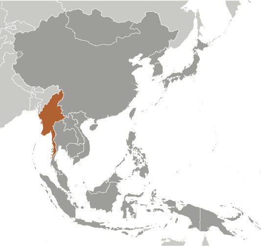 Burma Locator Map
