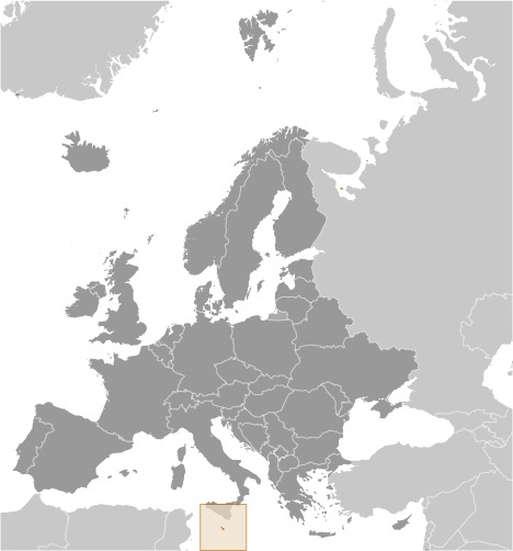 Malta Locator Map
