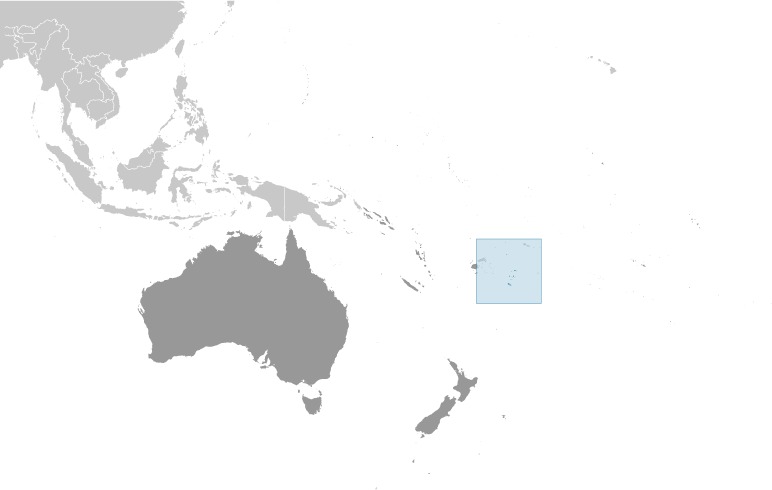 Tonga Locator Map