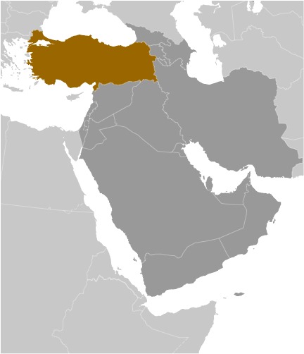 Turkey Locator Map